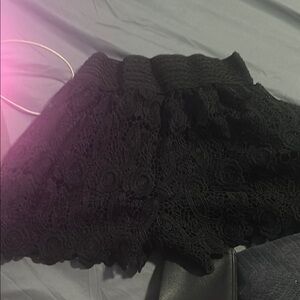 Elegant Black Lace Women Shorts